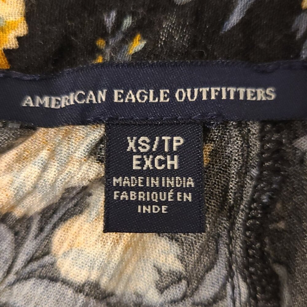 American Eagle Blouse - XS Navy Blue Floral - Picture 11 of 13
